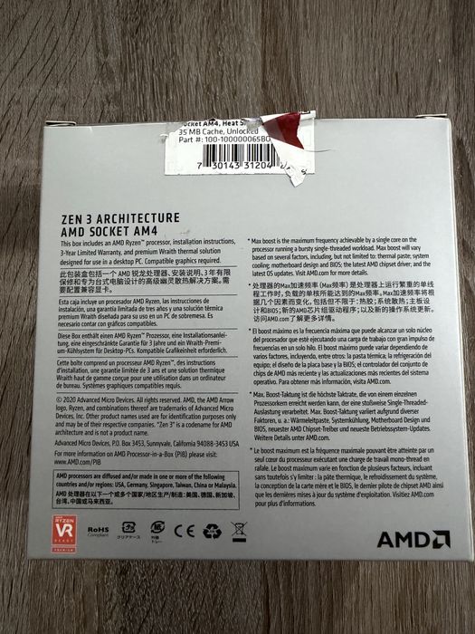 Processador Ryzen 5600x439259118018252801