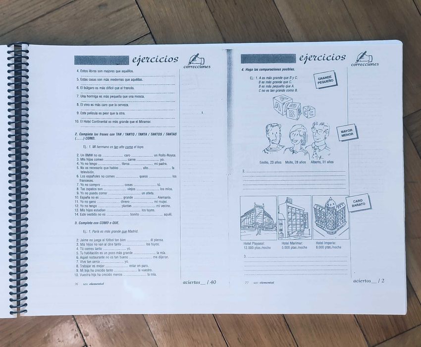 Uso de la gramática española Elemental