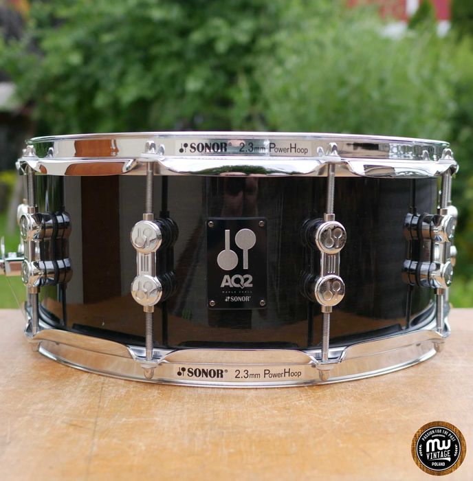 ‼️ Werbel Sonor AQ2 Maple 14" x 6" Transparent Black  ‼️