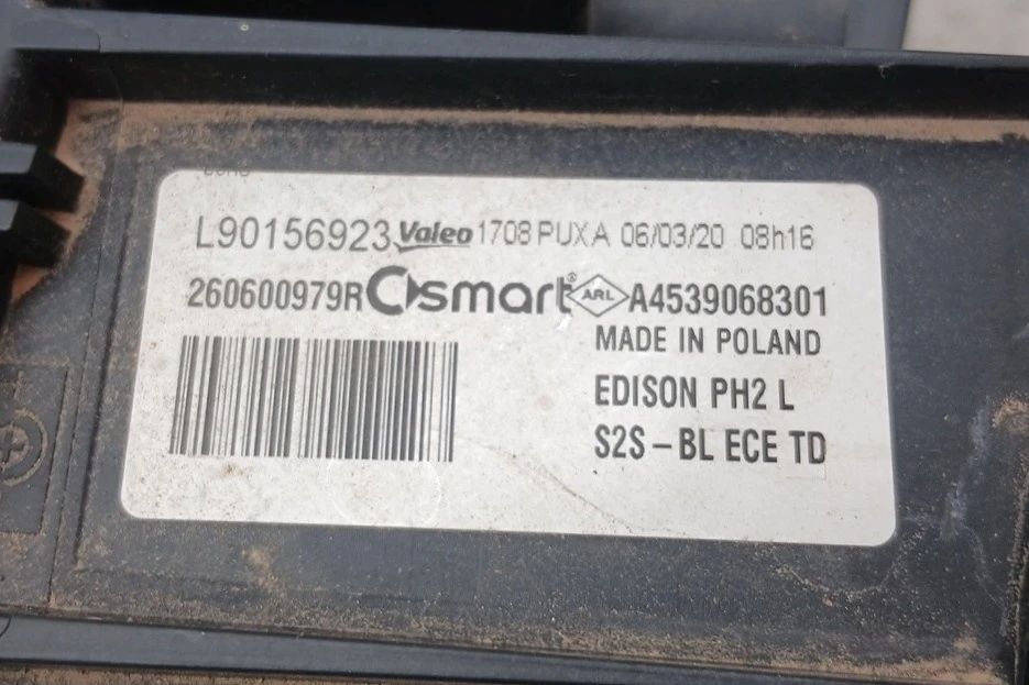 Ótica / farol esquerda SMART ForTwo Coupé (453)