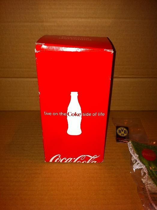 Coca Cola Borussia Dortmund copo + pin + galhardete