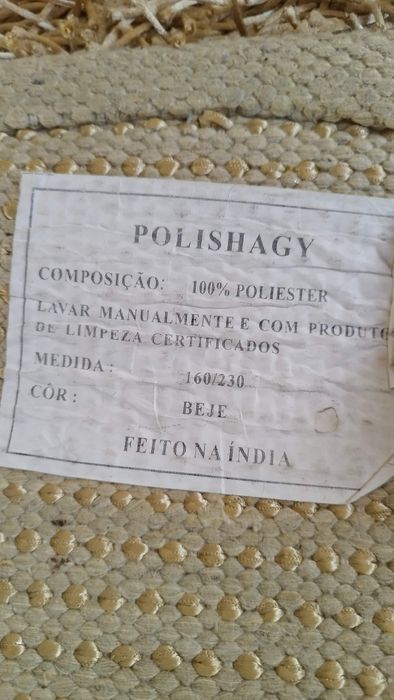 Tapete carpete beje dourado