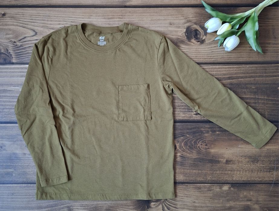 Bluzka khaki - H&M - 134/140