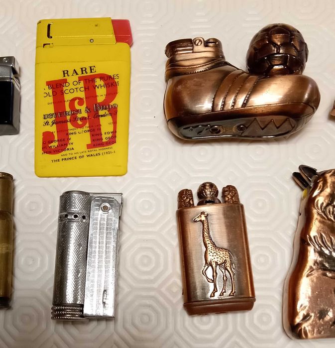 Isqueiros coleção, "Bronze", lote todo por 25€