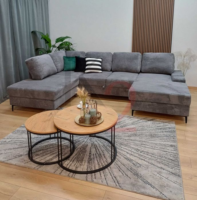 Nowoczesny Narożnik PABLO, duży narożnik USB rozkładana +gratis