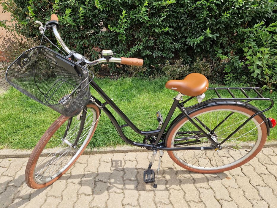 Rower miejski CHILLOVELO BLACK COFFEE LADY 28" + Koszyk + Dzwonek