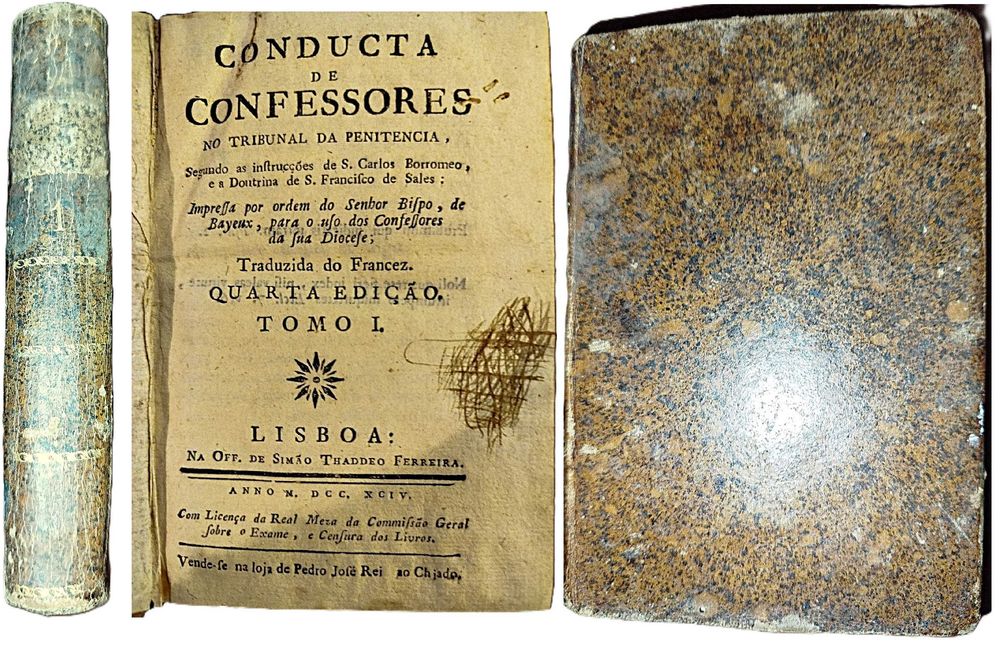 Livros raros - Tribunal da Penitência-1794- Manual de Therapeutique-1822