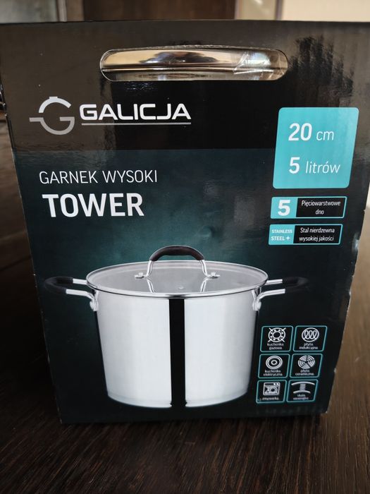Garnek wysoki  Galicja Tower  20cm 5l