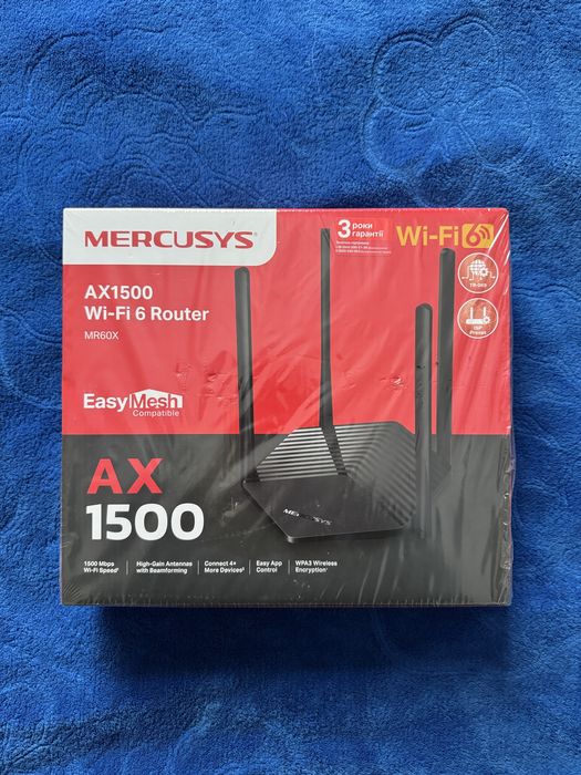 Wi-Fi 6 роутер Mercusys AX1500 (MR60X)