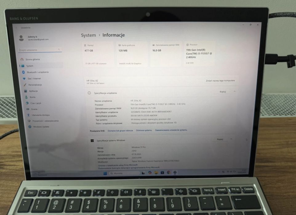 Biznesowy TABLET 2w1 HP Elite x2 G8 SIM LTE