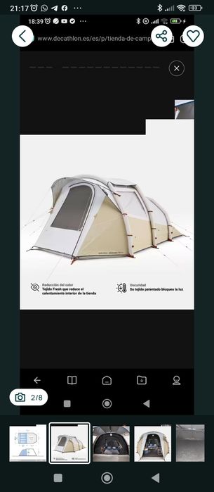 Alugo tenda de campismos AIR SECONTS F&B 4.1