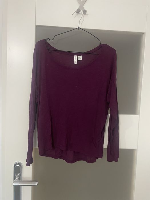 Śliwkowa bluzka H&M rozmiar XS/S