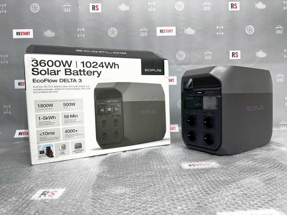 Зарядна станція EcoFLow Delta 3 EU (європейська версія) резервне живлення 1800W 1024W/h В НАЯВНОСТІ