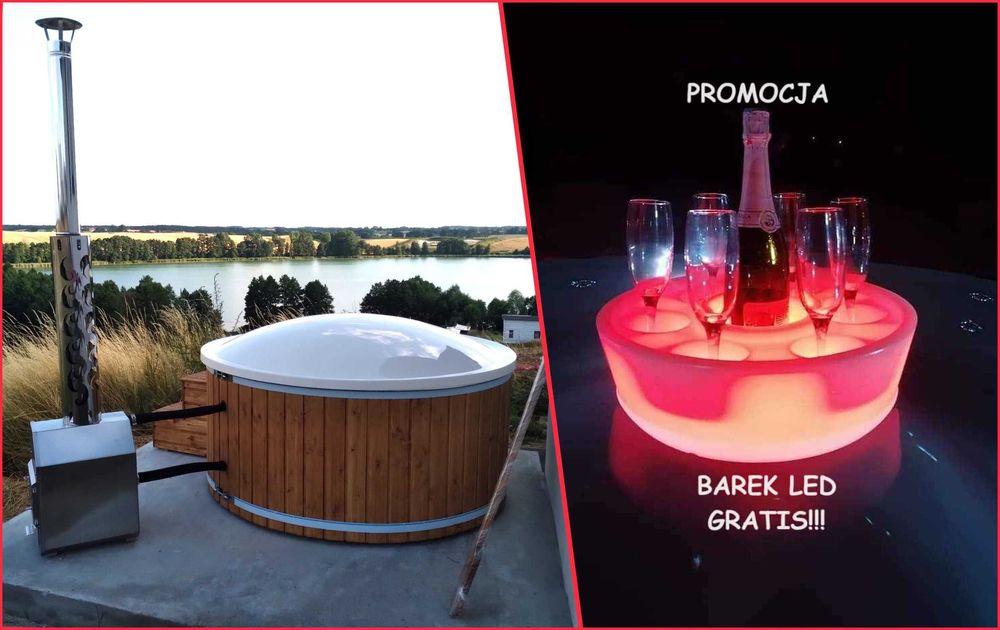 Promocja!!! Beczka Balia Jacuzzi z hydromasażem KOMPLETNA