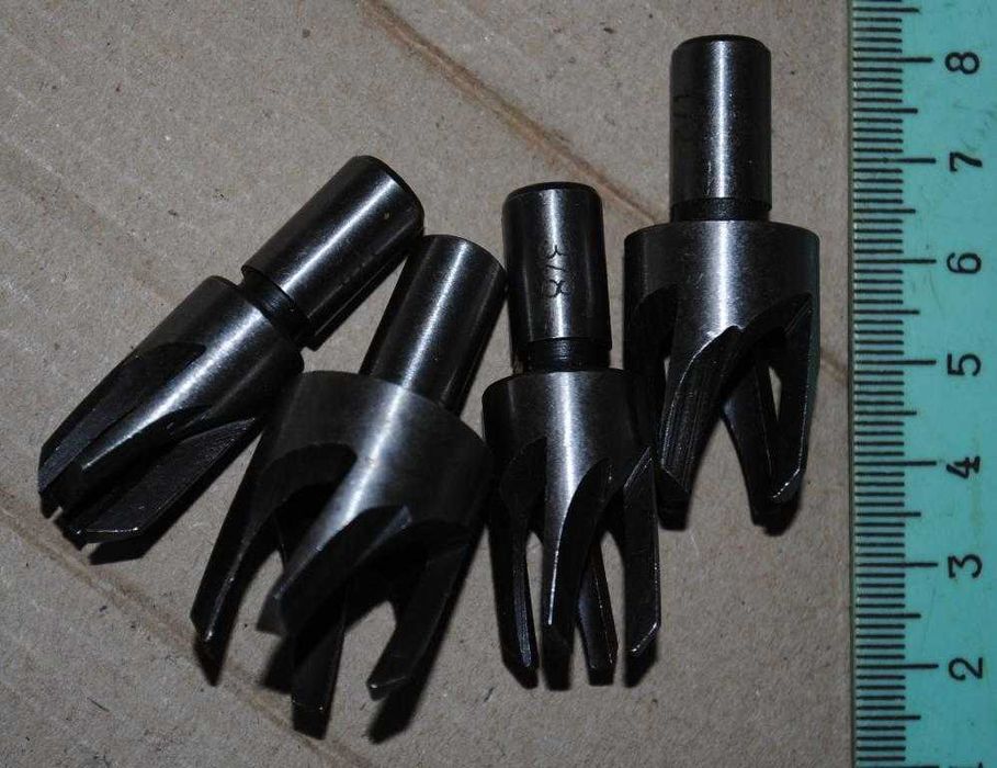 4 шт фрези, різці, сверла по дереву для отворів, 5/8" 1/2" 3/8 "1/4 .