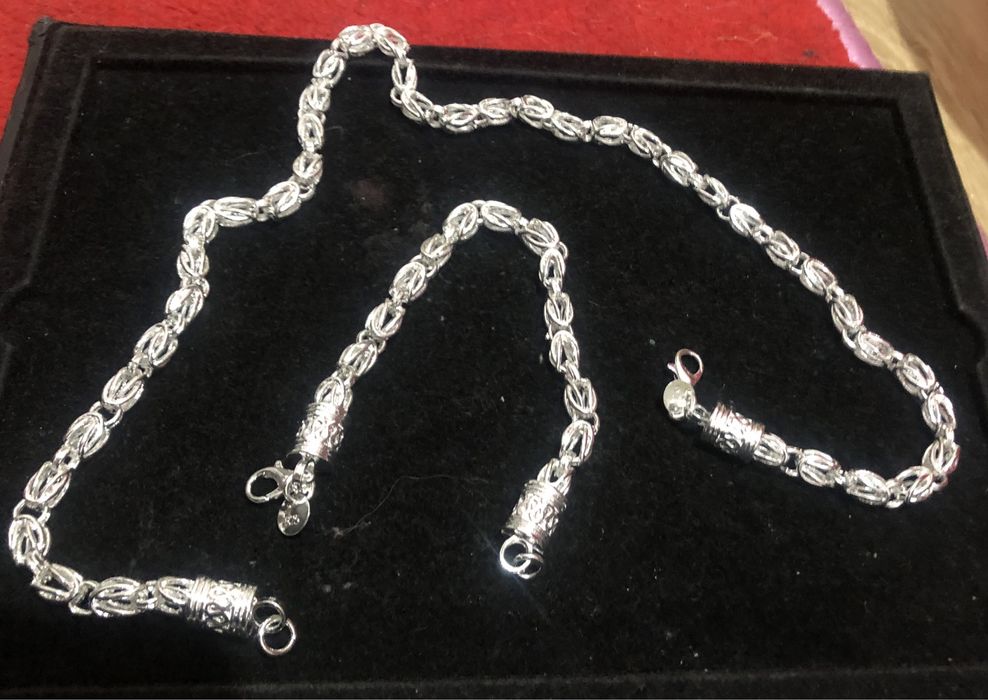 (Унисекс)Красивейший подарок любимому чел.ЕвроСеребро Sterling 925 Жгут,браслет