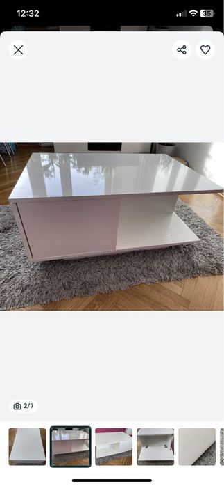 Stolik/barek biały połysk