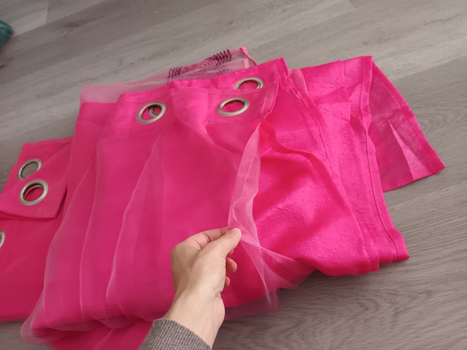 Par de cortinas  rosa425032212389580801