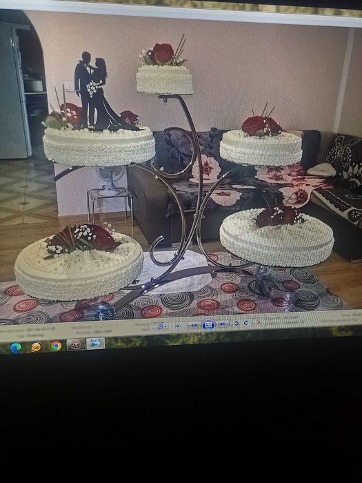 stojak patera na tort weselny 5-piętrowy