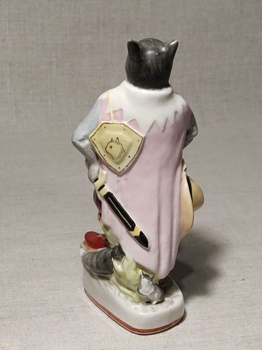 Статуэтка «КОТ В САПОГАХ» Ангарский з-д 1950-е СССР Оригинал РЕДКОСТЬ!