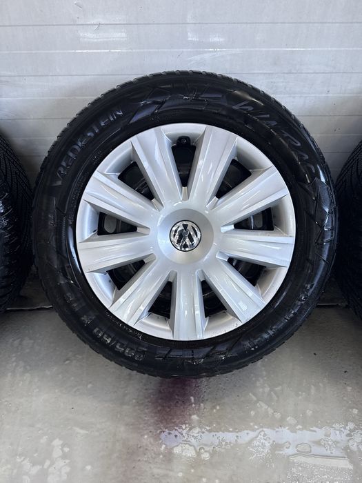 Felgi stalowe 5x112 Vw Sharan z kołpakami i oponami  205/60-16