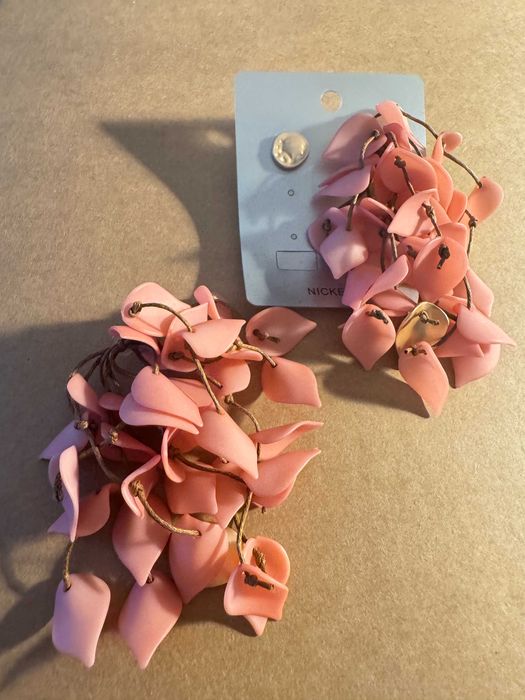 Kolczyki Sonata długie, kwiatowe