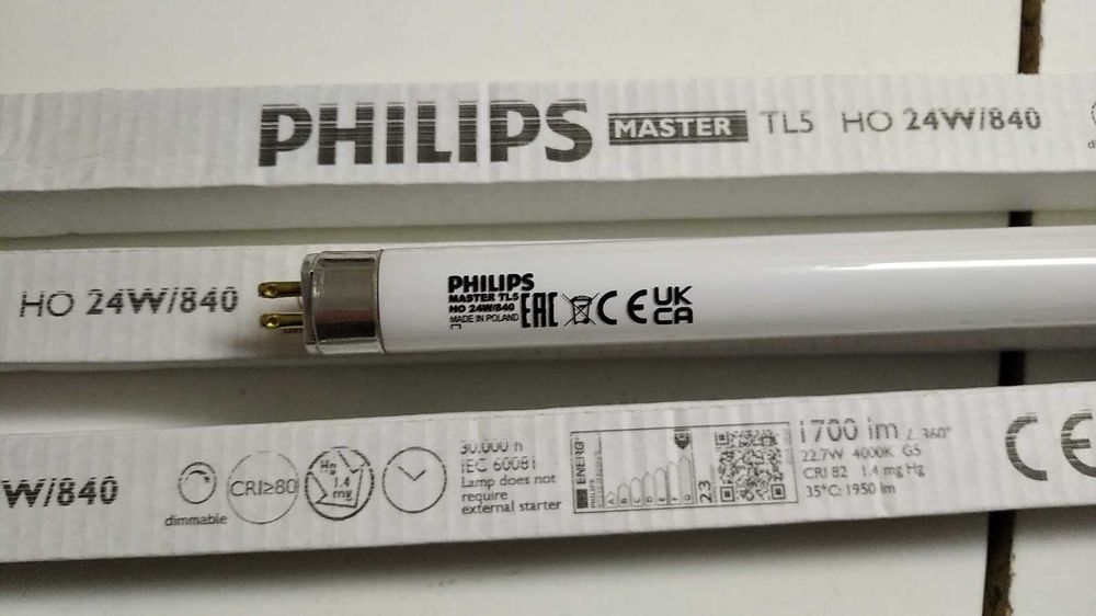 Świetlówki T5 T5 24W 840 MASTER TL5 HO 24W/840 Philips 4szt.