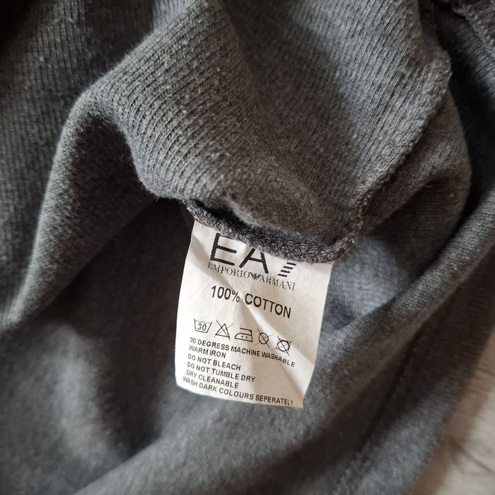 Sweter EA7 Emporio Armani XXL Swetr bluza oversized Męska Szara long
