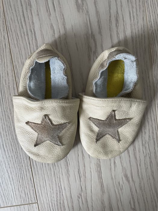 Skórzane kapcie antypoślizgowe Ekotuptusie XL 23