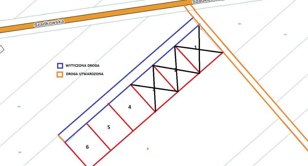 Działka budowlana ul. Szadkowska - Widok 2