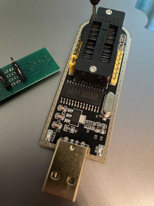 Программатор CH341A + Прищепка SOP8 для прошивки без Выпайки BIOS, EEPROM, 24, 25, Flash, 1.8V 3.3V 5V