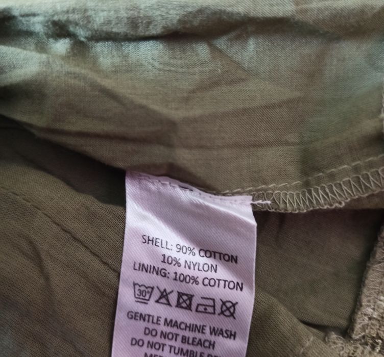 Zielona bawełniana sukienka oversize z falbanami, khakikhaki, viral, boho
