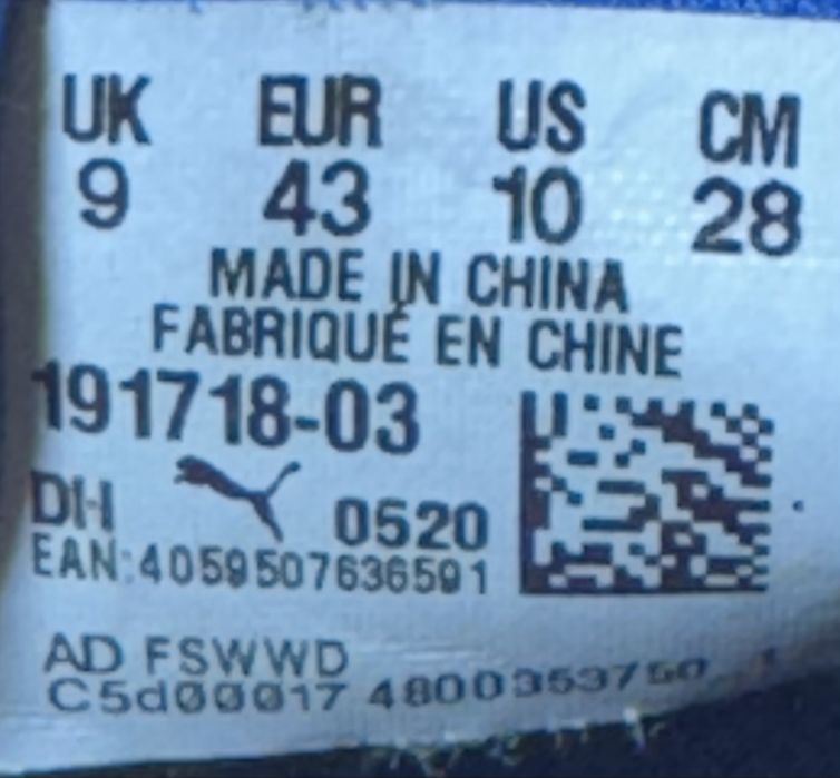 Чоловічі кросівки Puma. Розмір 43(28 см)