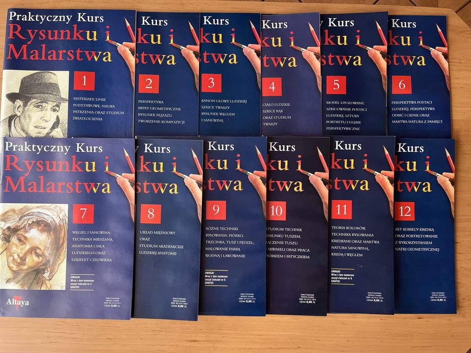 Praktyczny Kurs Rysunku i Malarstwa, seria zeszytów od 1 do 24