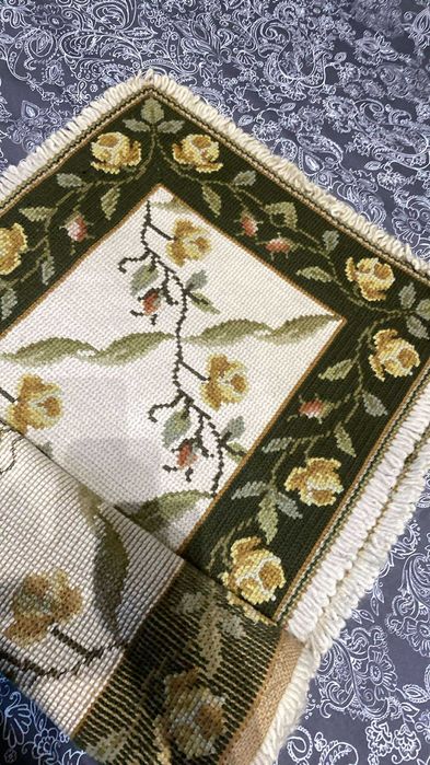 Tapetes de quarto de Arraiolos ORIGINAIS e antigos, em tons verde, etc