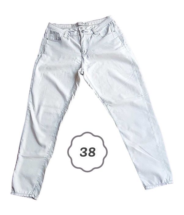 Calças Finas Cinzentas Primark Denim Co 38