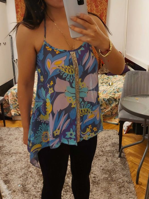 Letnia niebieska bluzka River Island rozm. M