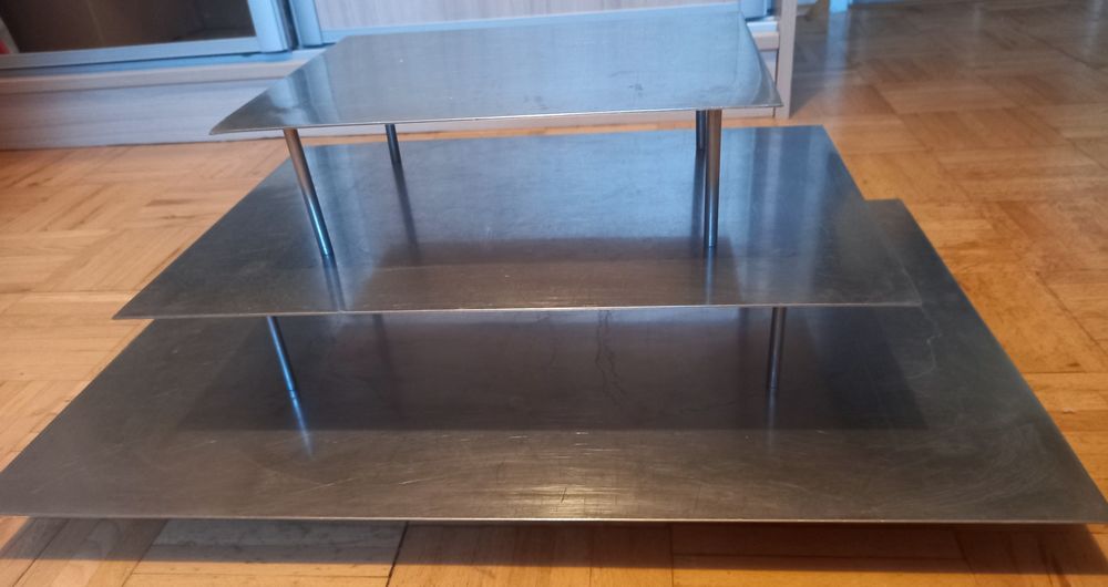 Stelaż ukryty do tortu piętrowego ANGLIK prostokątny 3-elementowy