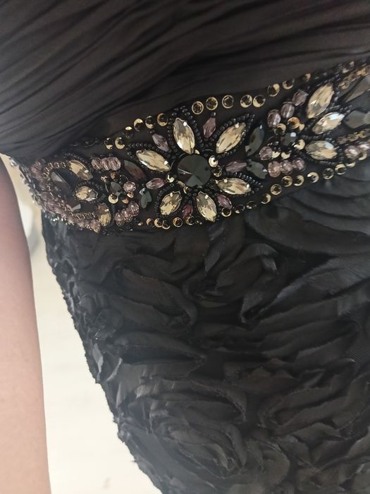 Sukienka koktajlowa   L/Xl róże kwiaty 3D
