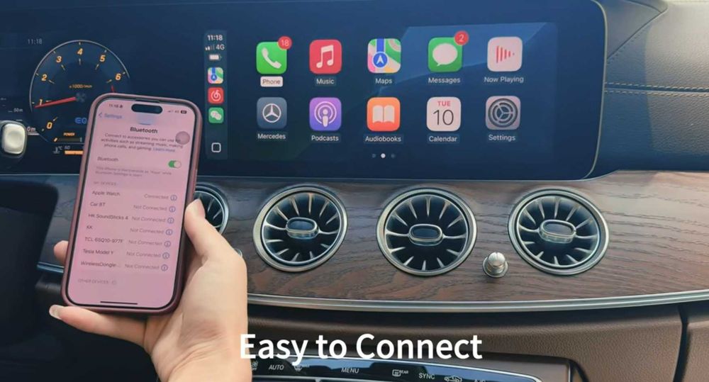 Адаптер карплей безпровідний флешка Carplay + AndroidAuto