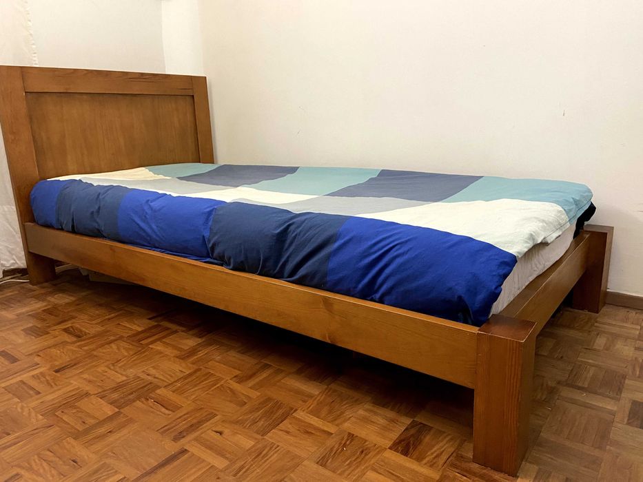 Cama 190x95 pinho maciço