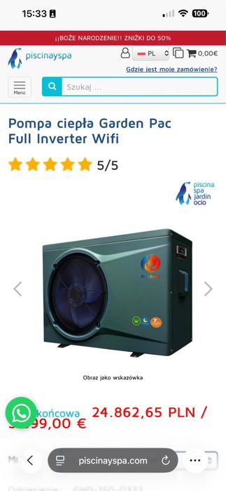 &&& Pompa Ciepła do basenów o mocy 10 kw firmy Garden Pac -inverter&&&