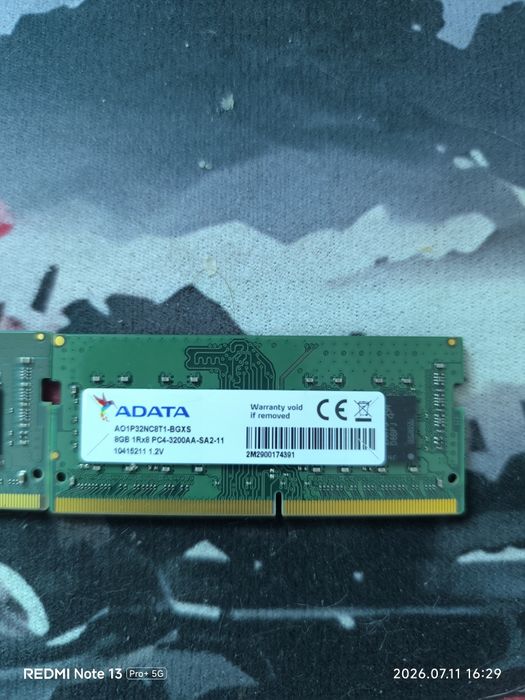 SO-DIMM DDR4 16 ГБ (2×8 ГБ), 3200 МГц