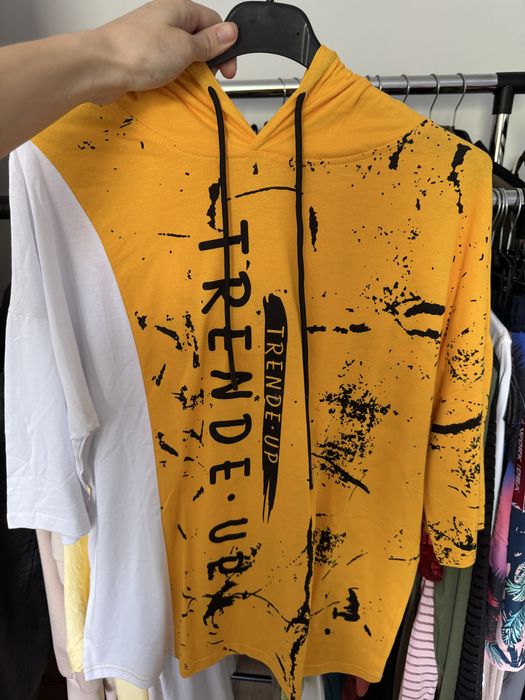 Nowa żółta bluza z kapturem Trend Up rozmiar S