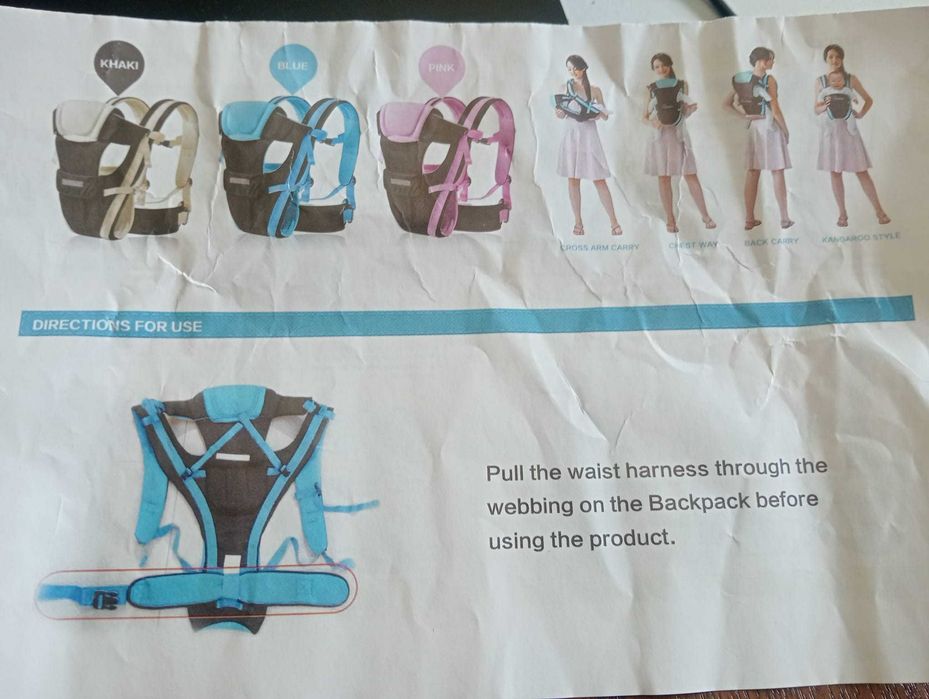 Marsúpio Ergonómico 4 em 1 p/ Bebé