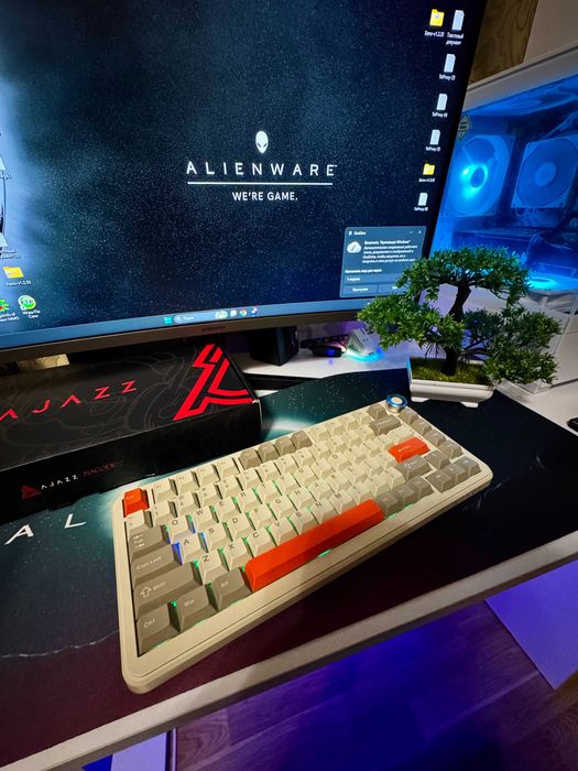 ‼️• Ajazz AK 820 Max Plus Grey / Flying Fish Switch •‼️