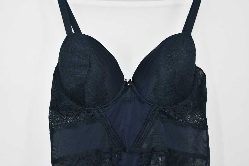Koronkowe body granatowe 90D