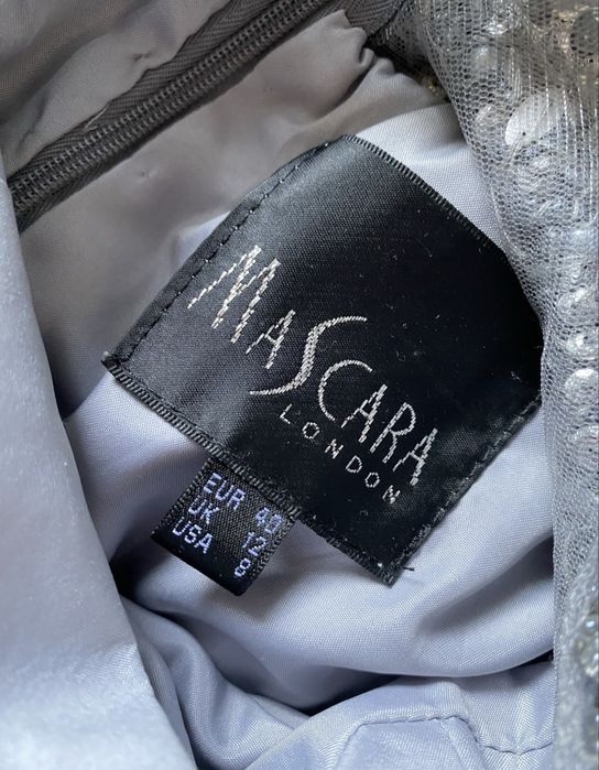 Sukienka balowa stódniówka srebrna Mascara London 40