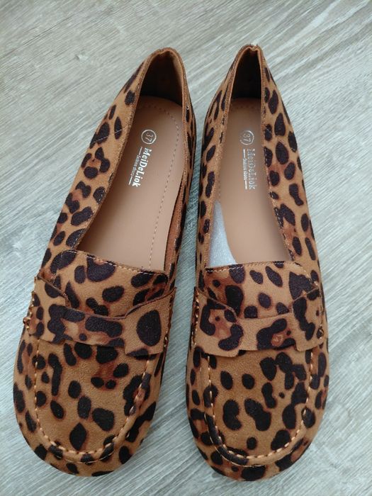Лофери, туфлі леопардові