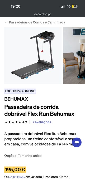 Passadeira de corrida dobravel